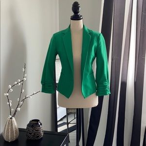 Green Waist-Length Express Blazer, Size 0